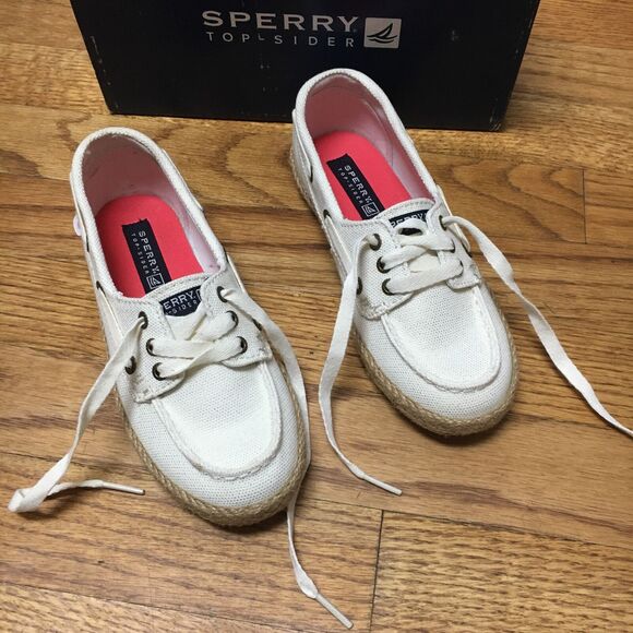 Sperry Girls Shoes Size 1.5M 1.5 M Gold Sparkle Top-Sider New in Box - Picture 3 of 4